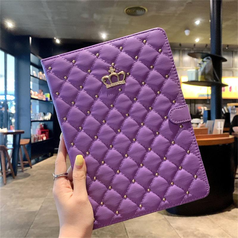 Funda Case for iPad 7th 8th 9th 10th Gen iPad Air4 Air5 iPad Pro11 Air11 A16 Lambskin Stand Smart Case iPad 9.7 Coque