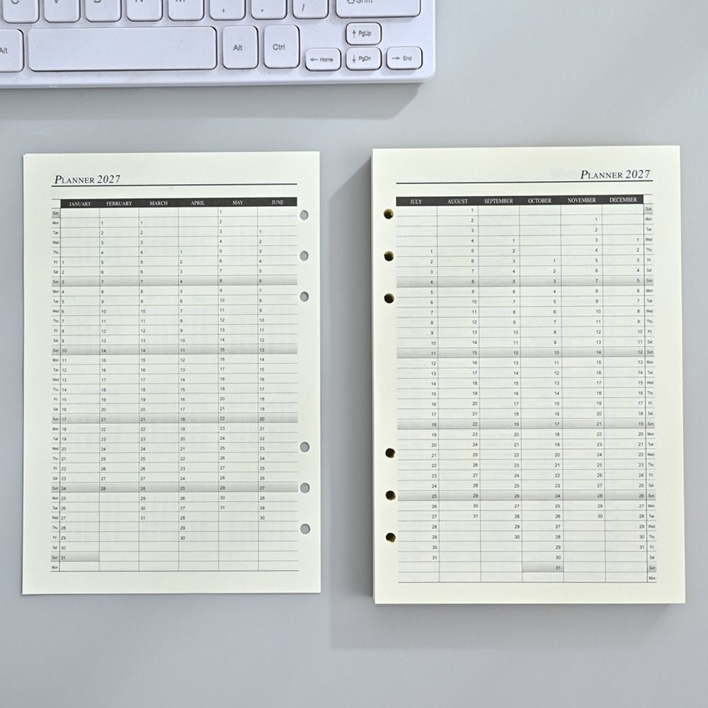 A5 2027 Journal Agenda Plannner Notebook  Monthly Weekly Daily Schedule Organizer