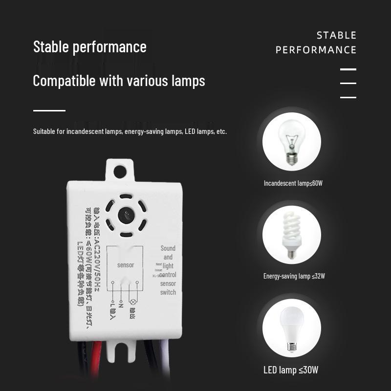Smart Ceiling Light Sensor with Sound & Light Control for Hallway