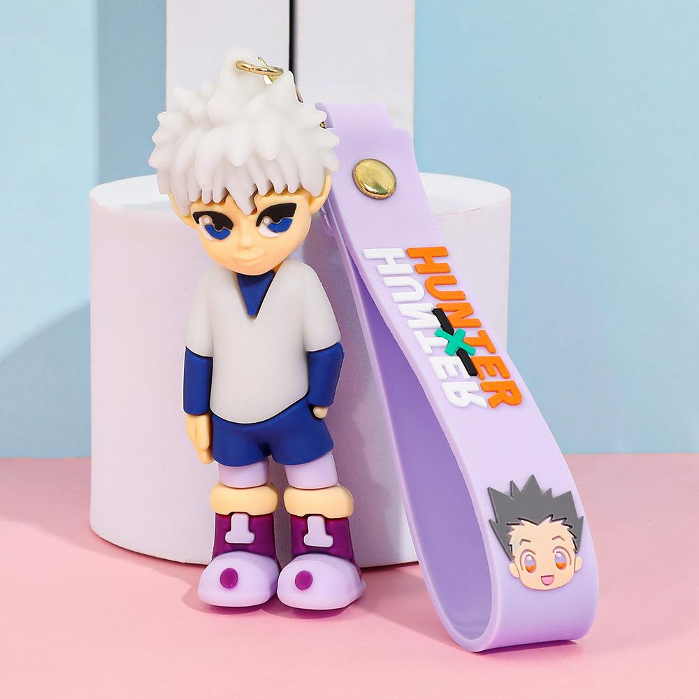Anime Hunter x Hunter Keychain, Cosplay GON·FREECSS Doll Killua Figure Keyrings Car Bag Key Chain Accessories Wholesale
