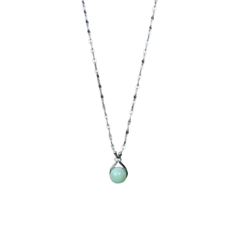2026 Luxurious Silver Fuku-bukuro Pendant Necklace: Trendy Clavicle Chain for Women
