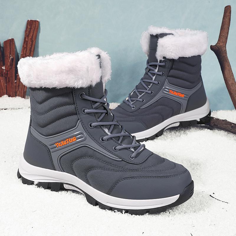 Warm Winter Men's Hiking Boots Outdoor Snow Men Boots Men Work Casual Sneakers High Top Keep Warm Non-slip Ankle Boots