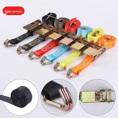 2.5CM Cargo Tie-Down Ratchet Strap with Self-Locking Tensioner