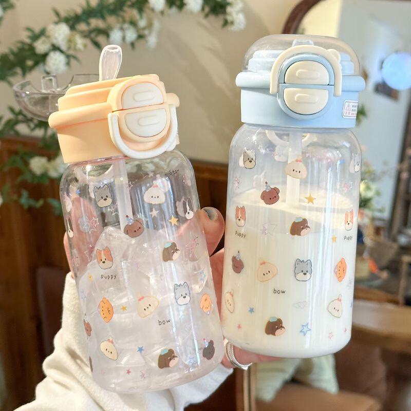 Children's Cartoon Dual-Drink Plastic Water Bottle