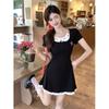 College Style Summer Thin Pure Desire American Hot Girl JK Short Skirt Summer New Cute Temperament Fake Two Skirts