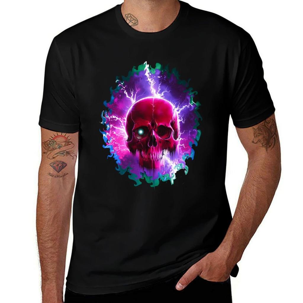 Electro Skull Tshirt Unisex Tshirt Cotton Tshirt 100 Tshirt