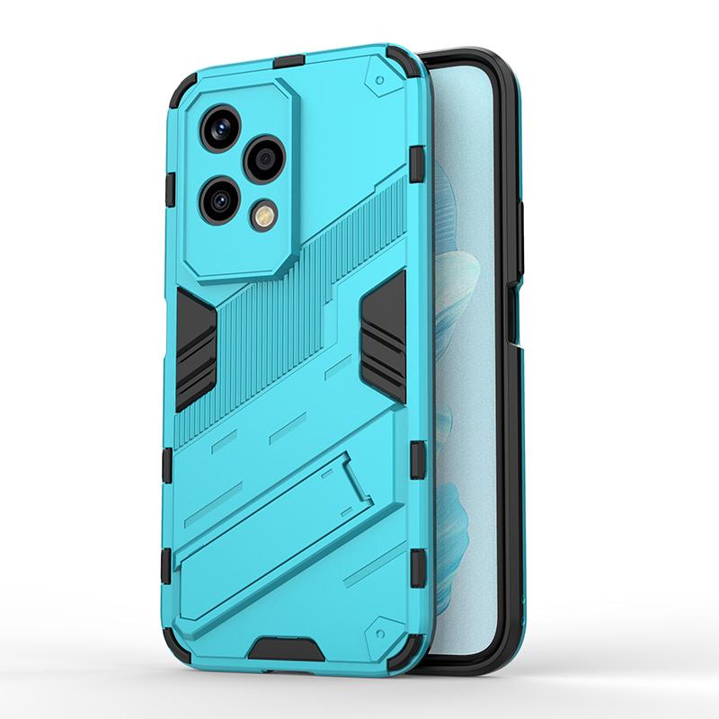 Luxury Solid Color Armor Soft TPU+Hard PC Holder Shockproof Phone Case For Honor 200 Pro 90 70 50 100 Pro Lite Bumper Back Cover
