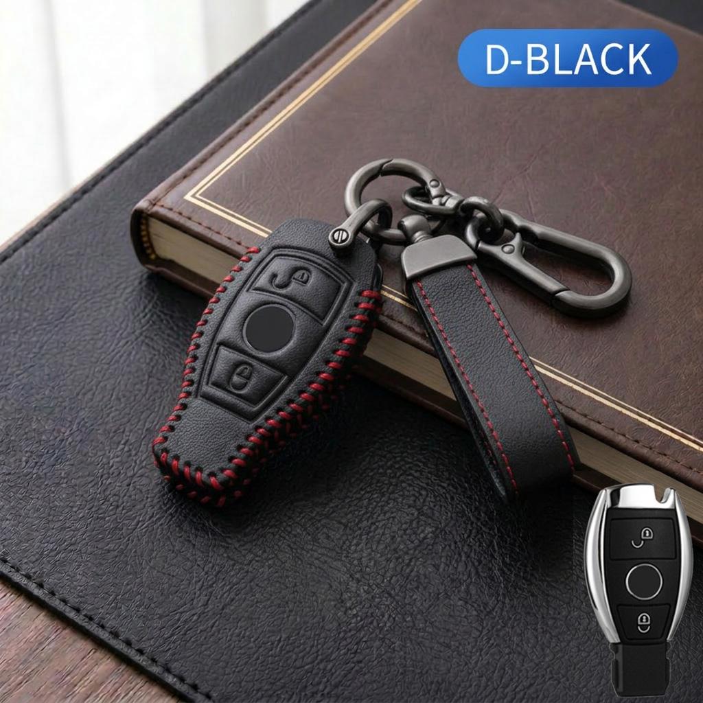 Leather Car Key Fob Cover For Mercedes Benz W203 W204 W211 W221 W245A C E S CLK GLK Vito Sprinter SLK Key Protective Case Shell