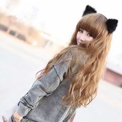 Women Girls Fox Cat Plush Ears Headband Hair Hoop Hairband Cosplay Party Costume