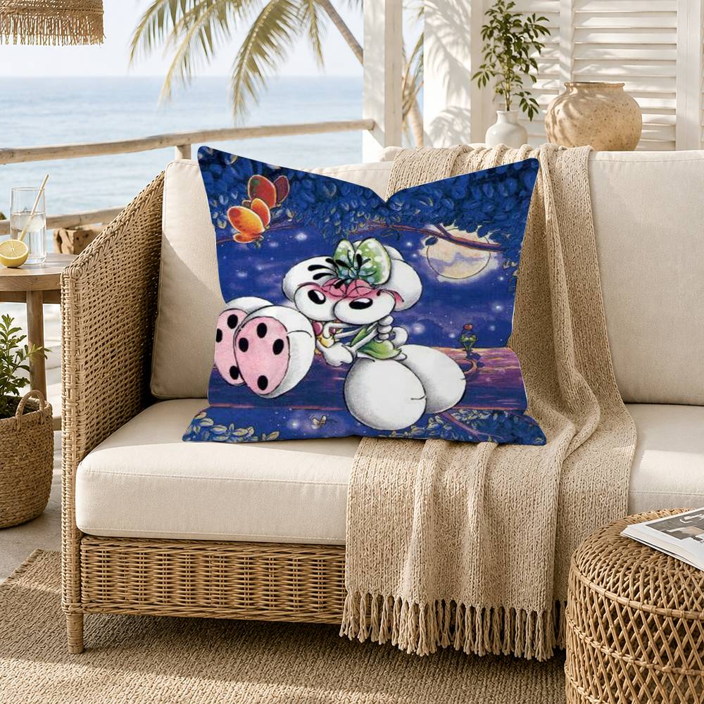 Cartoon Diddl Mouse Pillow Case for Sofa Living Room Home Office Decor Protective Cover