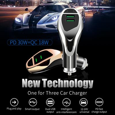 Goojodoq Pd 30w Quick Charge 4.0 3.0 USB-Autoladegerät für Xiaomi Mi Huawei Sfcp Qc4+ Qc4.0 Qc3.0 Schnelles Pd-USB-C-Autotelefon-Ladegerät