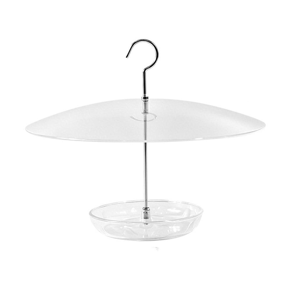 UV Protection Umbrella Bird Feeder Clear Dome Hanging Bird Feeder Baffle  Balcony Garden