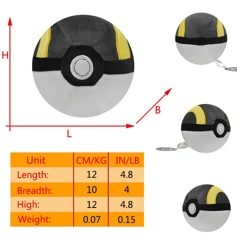 Push Toys Poke Ball Master Great Ultra Ball Shiny Mew Psyduck Furret Peluche Stuffed Dolls Halloween Gifts