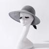 Summer Wide Brim Foldable Sun Hats For Women Girl Portable Ponytail Outdoor Beach Straw Hat Adjustable Uv Protection Panama Caps