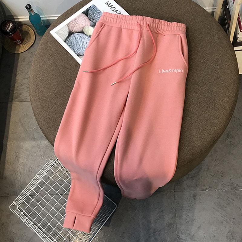 Autumn Winter New Suit Thickened Velvet Pullover Hooded Women's Suit Sports Casual Long Pants Hoodies Two-piece Set