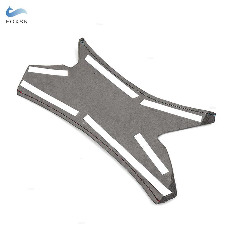 Innengriff-Zugabdeckung aus Mikrofaserleder für BMW 3er E90 E91, Innenverkleidung der rechten Tür, schwarz mit rot-blauer Linie