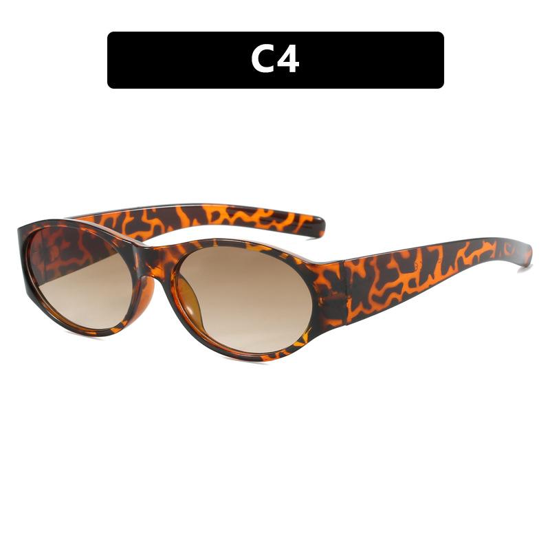 Trendy Y2K Cycling Oval Sunglasses Outdoor Sports Shades Millennium Futuristic Sun Glasses UV Protection Street Eyewear Shades