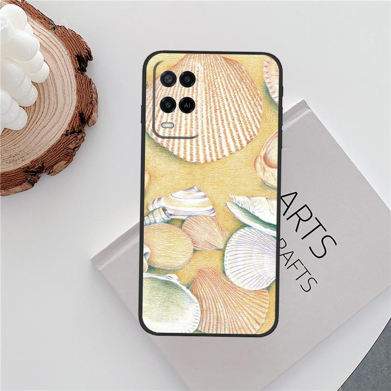 Seashell Shell Sea Art Case For Oppo A80 A78 A98 A40 A60 A18 A38 A58 A15 A17 A77 A74 A94 A54 A57S A16 A76 A96 Cover