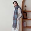 Retro British plaid imitation cashmere scarf women's shawl autumn and winter warm scarf