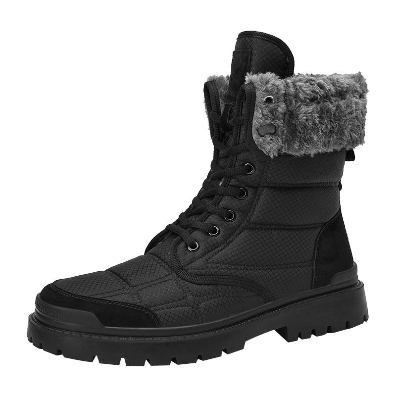 

Новые ботинки, зимняя модная обувь, мужская повседневная зимняя обувь, мужская обувь, водонепроницаемые мужские ботинки, легкая рабочая обувь, обувь 48 чёрный