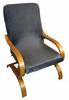 Finka Armchair Cover, Gray, Thick Velvet