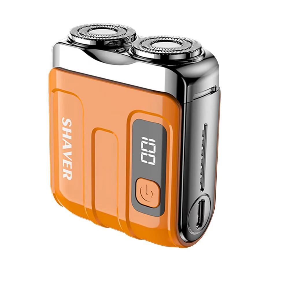 

Digital Display Pocket Shaver Rechargeable Men s Shaver Portable Beard Trimmer помаранчевий