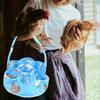 Seven Pocket Country Style Fabric Egg Collection Basket With Handle Open Top Chicken Holder Hens Ducks Geese Home Garden Kitchen