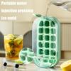 8Grid Portable Water Injection Ice Tray Mold Food Grade Silicone Press Type Ice Cube Tray Mold DIY Ice Maker Ice Cube Tray