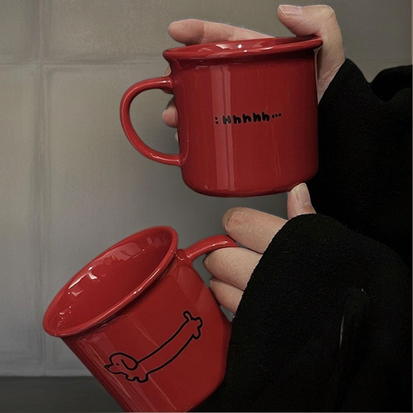 Cute Cartoon Dachshund Mug Funny Cute Sausage Dog Coffee Mug With Handle For Home Decor China Mainland