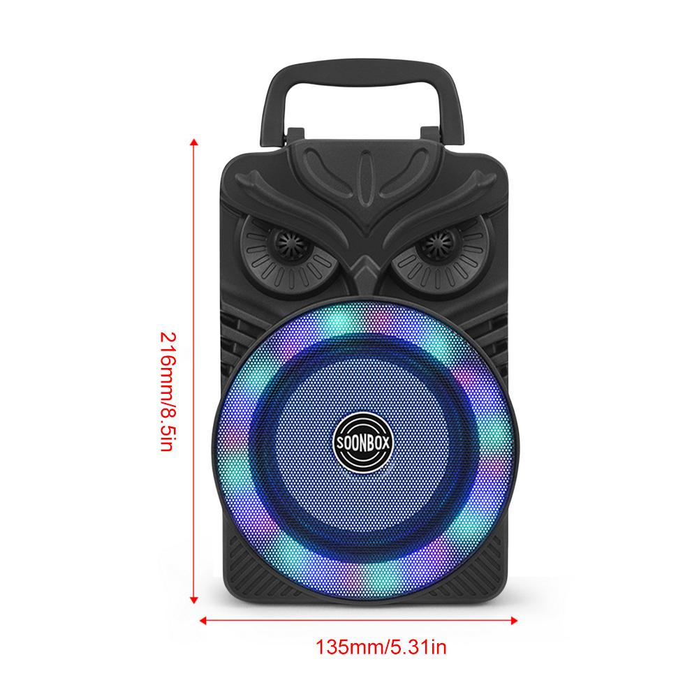 5.1 Bluetooth HiFi Speaker 1200mAh Portable Wireless Loudspeaker RGB Flash Lights Mobile Stand Outdoor Music Player for Camping