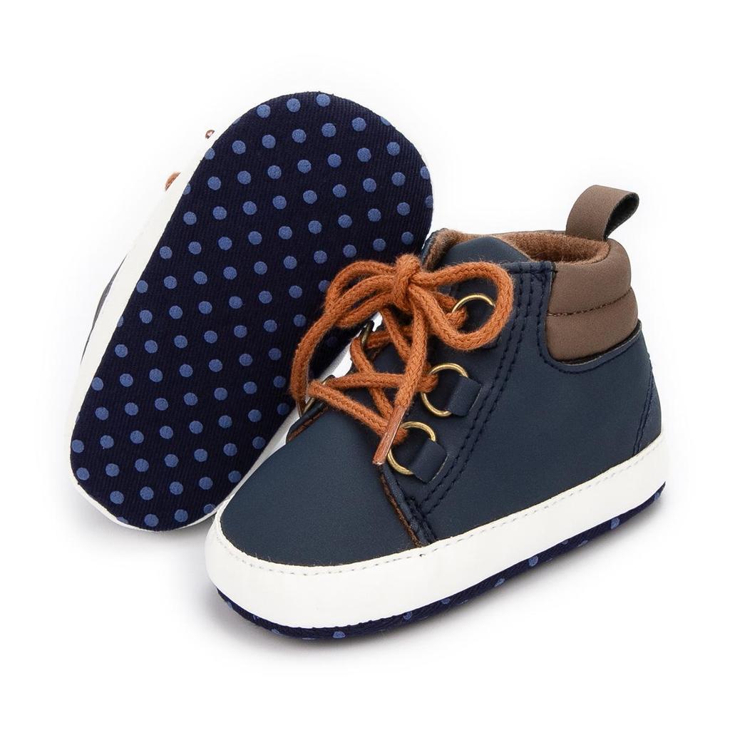 High-Top Soft Sole Baby Walking Shoes for 0-1 Year Olds - Casual Sports Style