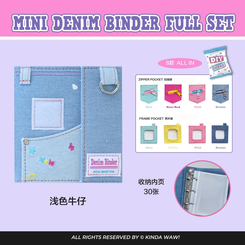 American Jeans DIY Photocard Binder Denim Magnetic Card Collect Book Loose-Leaf Storage Book Album