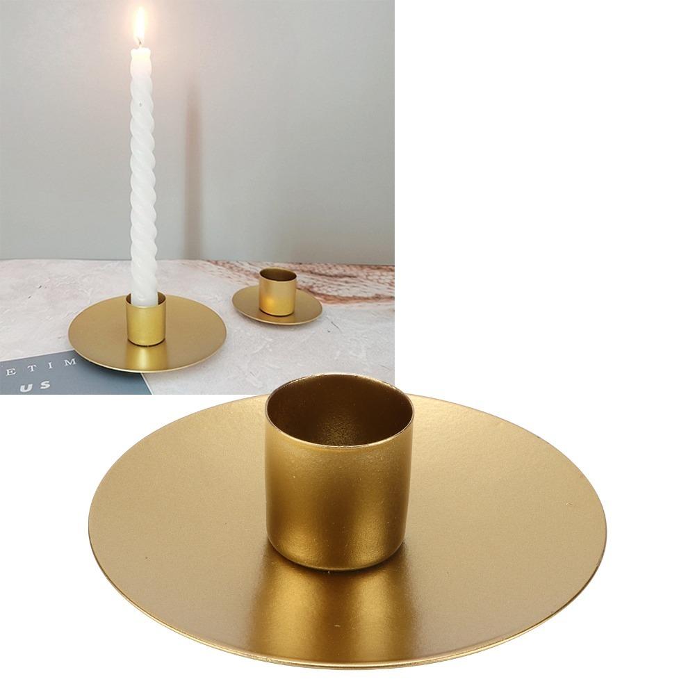 Iron Wrought Iron Candlestick Single Head Geometry Candleholder Home Decor S
