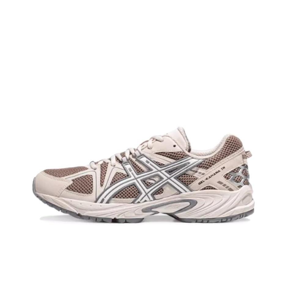Asics Gel-Kahana Tr Mesh Fabric Synthetic Leather Comfortable Daily Low-Top Dad Shoes Unisex Sneaker Brown 1203A390-022