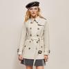 Fanzhen Damen Mittellanger Trenchcoat im britischen Stil