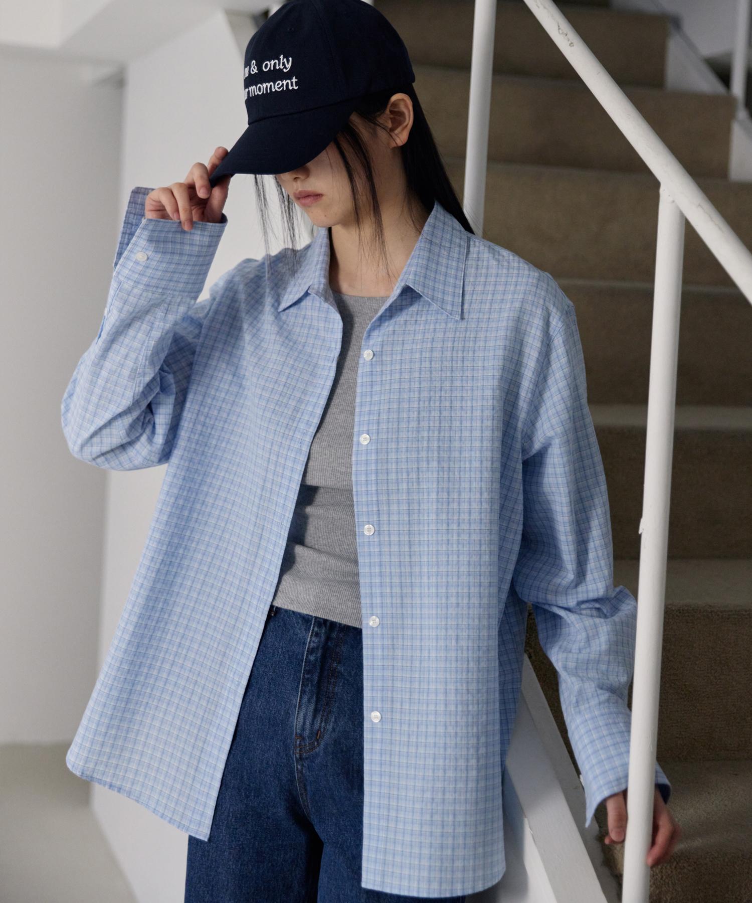 38 Come On Common Comfy Over Check Shirts (Blue) Blue/Free