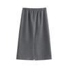 INMAN Elegant Wool Blend A-Line Slit Skirt
