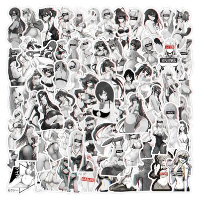 110 Sexy WAIFU Girls Doodle Stickers Decorative Skateboard Suitcase Waterproof Stickers