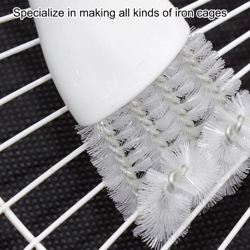 Multipurpose Plastic Pet Cage Brush Featuring Scraping Tool Easyly Grip For Bird Habitat Sanitization