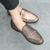 Fashion Designer Luxury Men Elegant Shoes Street Casual Wedding Party Comfortable Slip On Smooth Quality Artificial Leather Loafer Shoes