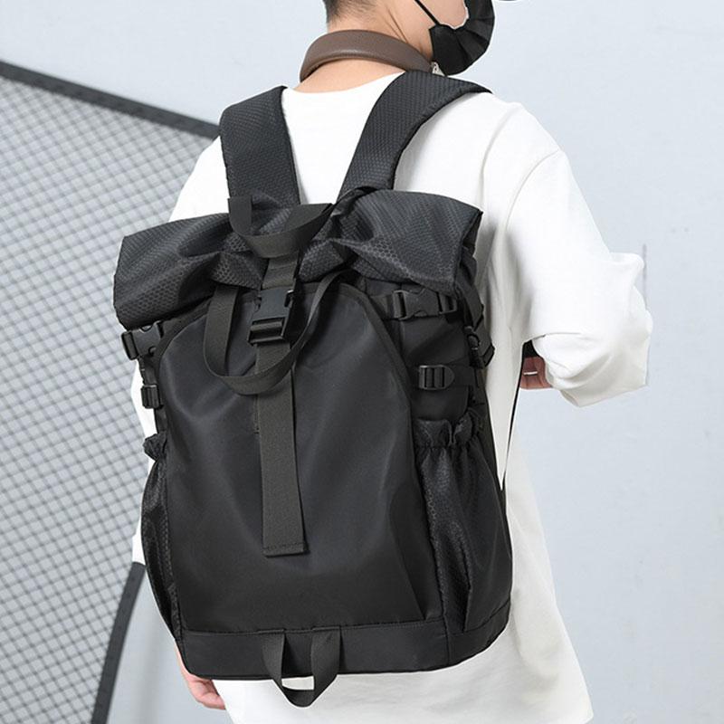 New Men's Backpack Outdoor Travel Waterproof Women's Backpacks Large Capacity Roll-up 15 inch Laptop Bag Hiking Backpack