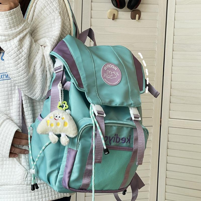 Schoolbag Junior high school student backpack male large capacity travel backpack college student computer bag simple high school atmosphere schoolbag