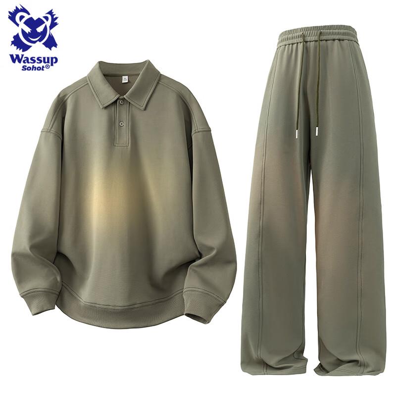 Wassup Sohot Men s Loose-Fit Tracksuit Set S