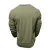 Men's Loose, Casual, Color,blocked Round,neck Long,sleeved Cotton Top