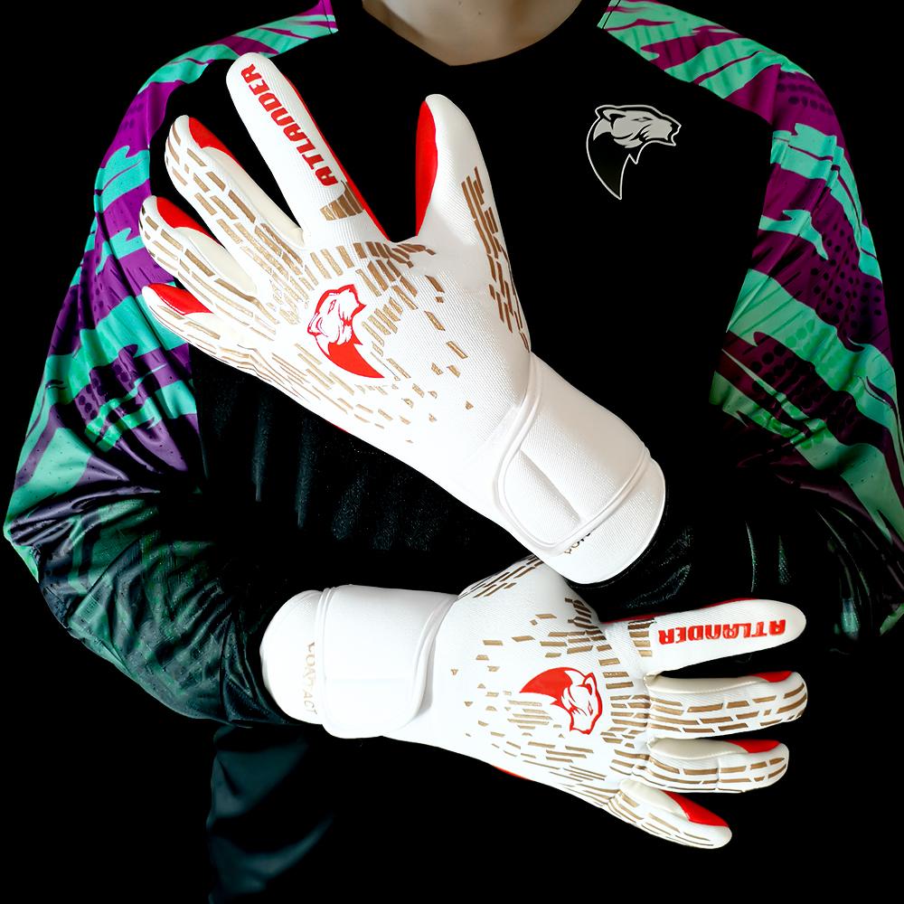 Brankárske rukavice pre deti a dospelých, protišmykové, latexové, futbalové, vysoko kvalitné, futbalové, silný úchop, na zápas a tréning, so zápästným pásikom, brankárska rukavica