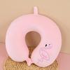 Customizable Cartoon Embroidery U-Shaped Memory Foam Neck Pillow for Travel & Home