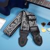 National Style Guitar Strap with 6 Picks Acoustic Electric Guitar Straps Soft Embroidery Shoulder Strap Belt Easy Use