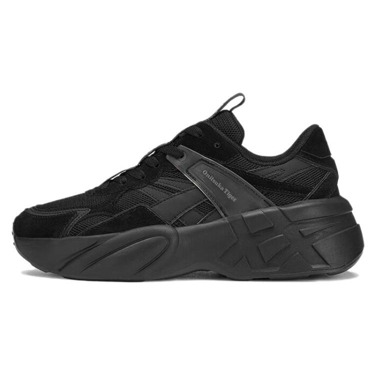 Onitsuka Tiger SP Series SP-I Fabric Synthetic Leather Comfortable Versatile Shock Absorption Low-Top Casual Shoes Unisex sneaker Black 1183C184-001
