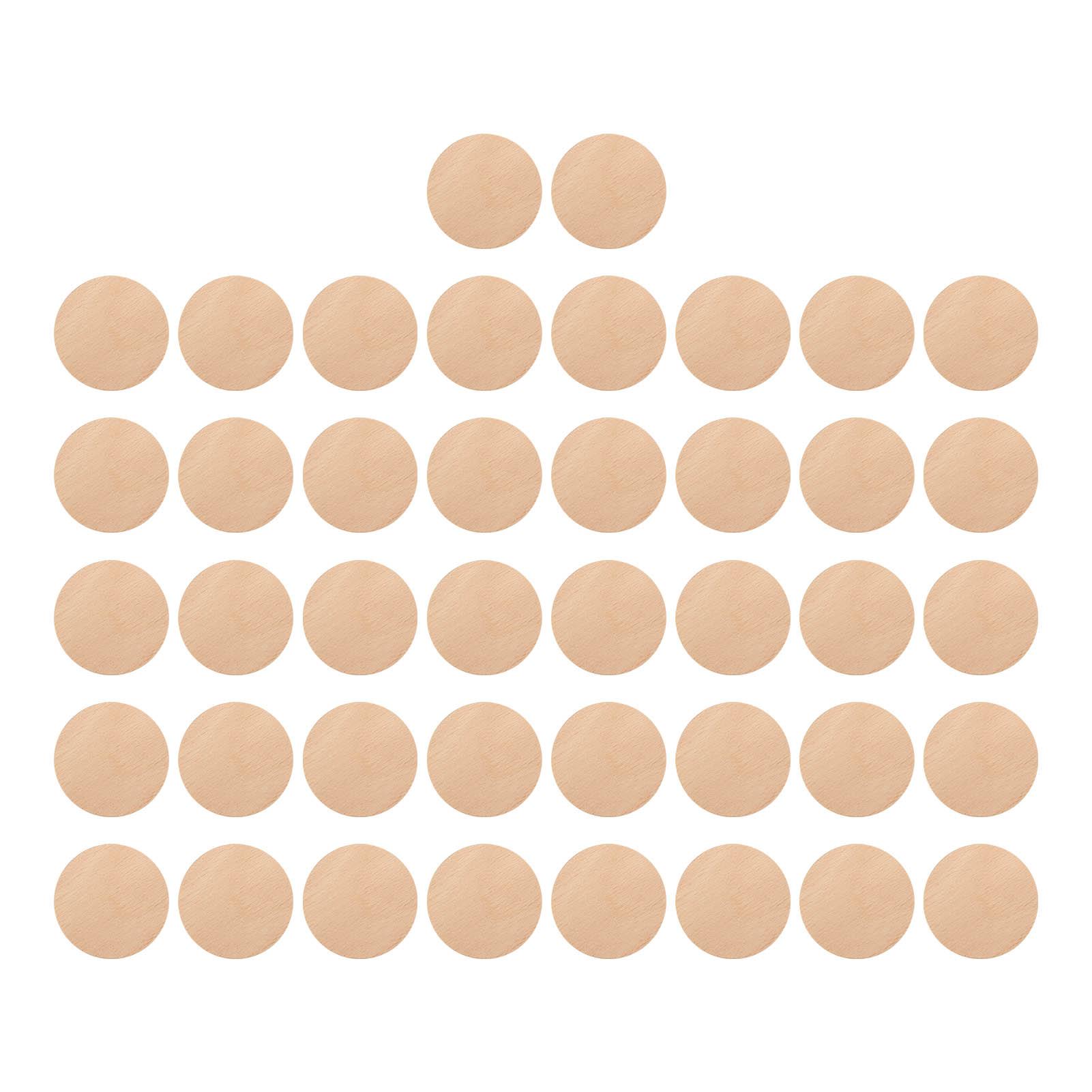 Health & Beauty Product 50Pcs Round Wood Cutouts Unfinished Smooth Durable Sturdy Natural Beech Safe Non Toxic Wooden Circles