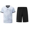 Under Armour Simple Round Neck Short Sleeve T-Shirt Comfortable Jersey Shorts Casual Sports Suit Unisex Sportswear 23500503-100+24500204-001